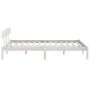 Estructura de cama madera maciza de pino blanco 200x200 cm de vidaXL, Camas y somieres - Ref: Foro24-810168, Precio: 94,62 €,...