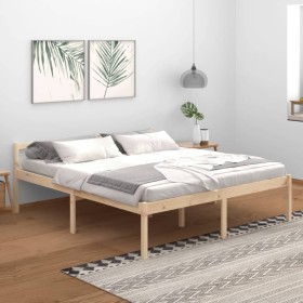 Cama para personas mayores madera maciza de pino 180x200 cm