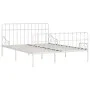 Bed frame with white metal slatted base 200x200 cm by vidaXL, Beds and slatted bases - Ref: Foro24-284607, Price: 106,84 €, D...