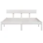 Small double bed frame white solid wood 120x190cm by vidaXL, Beds and slatted bases - Ref: Foro24-810118, Price: 103,93 €, Di...