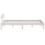 Small double bed frame white solid wood 120x190cm by vidaXL, Beds and slatted bases - Ref: Foro24-810118, Price: 127,61 €, Di...