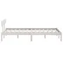 Small double bed frame white solid wood 120x190cm by vidaXL, Beds and slatted bases - Ref: Foro24-810118, Price: 103,93 €, Di...