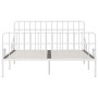 Bed frame with white metal slatted base 200x200 cm by vidaXL, Beds and slatted bases - Ref: Foro24-284607, Price: 108,88 €, D...