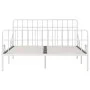 Bed frame with white metal slatted base 200x200 cm by vidaXL, Beds and slatted bases - Ref: Foro24-284607, Price: 106,84 €, D...