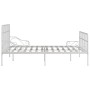 Bed frame with white metal slatted base 200x200 cm by vidaXL, Beds and slatted bases - Ref: Foro24-284607, Price: 108,88 €, D...