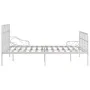 Bed frame with white metal slatted base 200x200 cm by vidaXL, Beds and slatted bases - Ref: Foro24-284607, Price: 106,84 €, D...