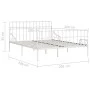 Bed frame with white metal slatted base 200x200 cm by vidaXL, Beds and slatted bases - Ref: Foro24-284607, Price: 106,84 €, D...