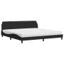 Cama con colchón terciopelo negro 200x200 cm en Camas y somieres | Comprar online en Foro24
