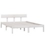 Massiver Bettrahmen aus weißem Kiefernholz, 140 x 190 cm von vidaXL, Betten und Lattenroste - Ref: Foro24-810128, Preis: 138,...