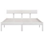 Massiver Bettrahmen aus weißem Kiefernholz, 140 x 190 cm von vidaXL, Betten und Lattenroste - Ref: Foro24-810128, Preis: 138,...