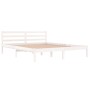 Estructura de cama madera maciza de pino blanco 160x200 cm de vidaXL, Camas y somieres - Ref: Foro24-810441, Precio: 102,09 €...