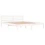 Solid white pine wood bed frame 160x200 cm by vidaXL, Beds and slatted bases - Ref: Foro24-810441, Price: 100,97 €, Discount: %