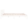 Estructura de cama madera maciza de pino blanco 160x200 cm de vidaXL, Camas y somieres - Ref: Foro24-810441, Precio: 102,09 €...
