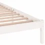 Solid white pine wood bed frame 160x200 cm by vidaXL, Beds and slatted bases - Ref: Foro24-810441, Price: 100,97 €, Discount: %