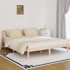 Estructura de cama de madera maciza de pino 160x200 cm