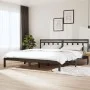 Solid gray pine wood bed frame 200x200 cm by vidaXL, Beds and slatted bases - Ref: Foro24-3100611, Price: 153,21 €, Discount: %