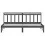 Solid gray pine wood bed frame 200x200 cm by vidaXL, Beds and slatted bases - Ref: Foro24-3100611, Price: 153,21 €, Discount: %