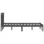 Solid gray pine wood bed frame 200x200 cm by vidaXL, Beds and slatted bases - Ref: Foro24-3100611, Price: 153,21 €, Discount: %