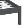 Solid gray pine wood bed frame 200x200 cm by vidaXL, Beds and slatted bases - Ref: Foro24-3100611, Price: 153,21 €, Discount: %