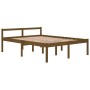 Cama personas mayores madera maciza pino marrón miel 150x200 cm de vidaXL, Camas y somieres - Ref: Foro24-810622, Precio: 120...