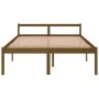 Elderly bed solid honey brown pine wood 150x200 cm by vidaXL, Beds and slatted bases - Ref: Foro24-810622, Price: 118,50 €, D...