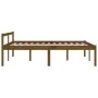 Elderly bed solid honey brown pine wood 150x200 cm by vidaXL, Beds and slatted bases - Ref: Foro24-810622, Price: 118,50 €, D...
