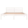 Estructura de cama madera maciza de pino blanco 140x200 cm de vidaXL, Camas y somieres - Ref: Foro24-810431, Precio: 82,36 €,...