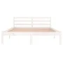 Solid white pine wood bed frame 140x200 cm by vidaXL, Beds and slatted bases - Ref: Foro24-810431, Price: 93,94 €, Discount: %