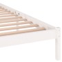 Massiver Bettrahmen aus weißem Kiefernholz, 140 x 200 cm von vidaXL, Betten und Lattenroste - Ref: Foro24-810431, Preis: 82,4...