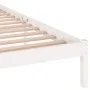 Solid white pine wood bed frame 140x200 cm by vidaXL, Beds and slatted bases - Ref: Foro24-810431, Price: 93,94 €, Discount: %