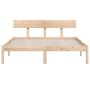 Solid pine wood bed frame 120x200 cm by vidaXL, Beds and slatted bases - Ref: Foro24-810142, Price: 110,52 €, Discount: %