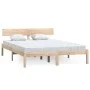 Solid pine wood bed frame 150x200 cm by vidaXL, Beds and slatted bases - Ref: Foro24-810152, Price: 97,47 €, Discount: %