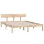 Solid pine wood bed frame 150x200 cm by vidaXL, Beds and slatted bases - Ref: Foro24-810152, Price: 97,47 €, Discount: %