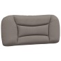 Cama con colchón tela gris taupe 90x190 cm