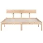 Solid pine wood bed frame 150x200 cm by vidaXL, Beds and slatted bases - Ref: Foro24-810152, Price: 97,47 €, Discount: %