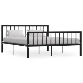 Black metal bed frame 160x200 cm by vidaXL, Beds and slatted bases - Ref: Foro24-284572, Price: 140,00 €, Discount: %