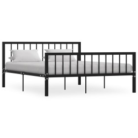 Schwarzer Metallbettrahmen 160x200 cm von vidaXL, Betten und Lattenroste - Ref: Foro24-284572, Preis: 142,49 €, Rabatt: %