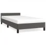 Bed frame with headboard gray synthetic leather 90x200 cm by vidaXL, Beds and slatted bases - Ref: Foro24-347481, Price: 112,...