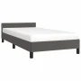 Bed frame with headboard gray synthetic leather 90x200 cm by vidaXL, Beds and slatted bases - Ref: Foro24-347481, Price: 112,...