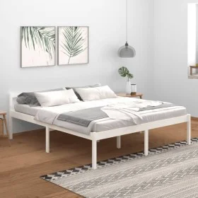 Bett für Senioren aus massivem Weißkiefernholz 180x200 cm von vidaXL, Betten und Lattenroste - Ref: Foro24-810630, Preis: 121...