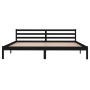 Solid black pine wood bed frame 200x200 cm by vidaXL, Beds and slatted bases - Ref: Foro24-810454, Price: 128,11 €, Discount: %
