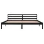 Solid black pine wood bed frame 200x200 cm by vidaXL, Beds and slatted bases - Ref: Foro24-810454, Price: 104,13 €, Discount: %