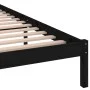 Bettgestell aus massivem schwarzem Kiefernholz, 200 x 200 cm von vidaXL, Betten und Lattenroste - Ref: Foro24-810454, Preis: ...