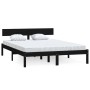 Solid black pine wood bed frame 160x200 cm by vidaXL, Beds and slatted bases - Ref: Foro24-810161, Price: 149,29 €, Discount: %