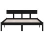 Solid black pine wood bed frame 160x200 cm by vidaXL, Beds and slatted bases - Ref: Foro24-810161, Price: 149,29 €, Discount: %