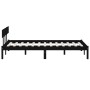 Solid black pine wood bed frame 160x200 cm by vidaXL, Beds and slatted bases - Ref: Foro24-810161, Price: 149,29 €, Discount: %
