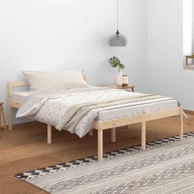 Cama para personas mayores madera maciza de pino 140x200 cm