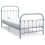 Estructura de cama de metal gris 90x200 cm de vidaXL, Camas y somieres - Ref: Foro24-284504, Precio: 119,08 €, Descuento: %
