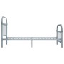 Estructura de cama de metal gris 90x200 cm de vidaXL, Camas y somieres - Ref: Foro24-284504, Precio: 119,08 €, Descuento: %