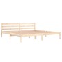 Solid pine wood bed frame 200x200 cm by vidaXL, Beds and slatted bases - Ref: Foro24-810450, Price: 103,91 €, Discount: %